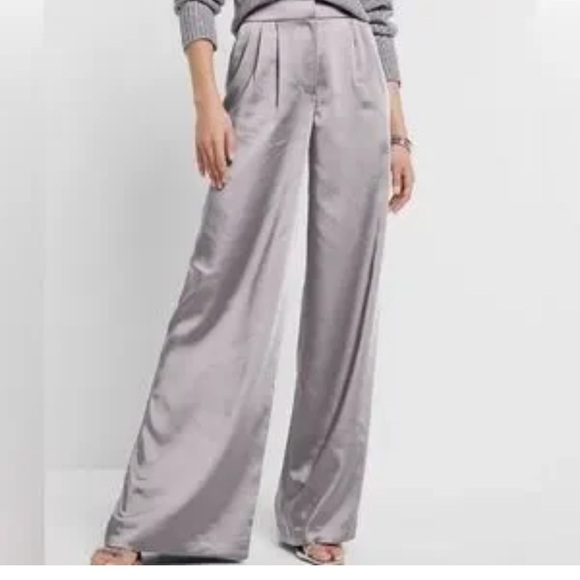 Express high waist wide leg trouser pant - Picture 1 of 3